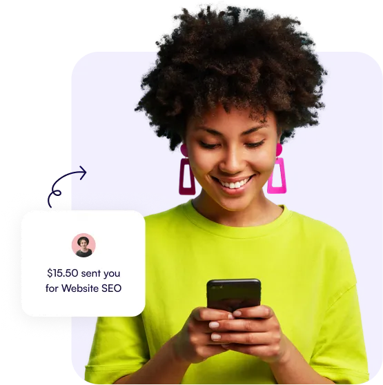 Lady with mobile