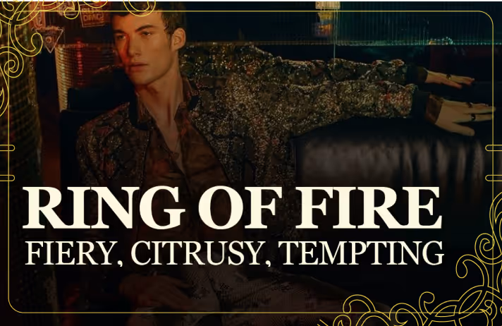 "RING OF FIRE" 
FIERY, CITRUSY, TEMPTING. 

JOSE CUERVO TRADICIONAL, ORANGE JUICE,
CAMPARI & LEMON.