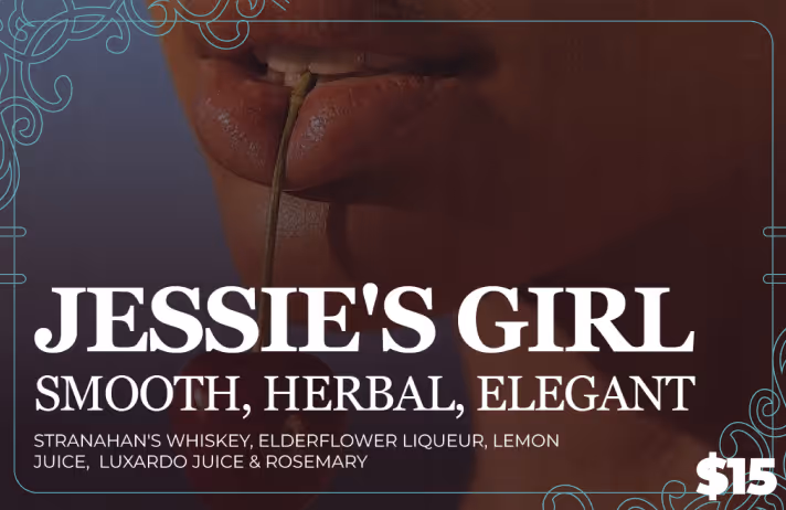 Handcrafted 70s-inspired drink at Stylus Mixology