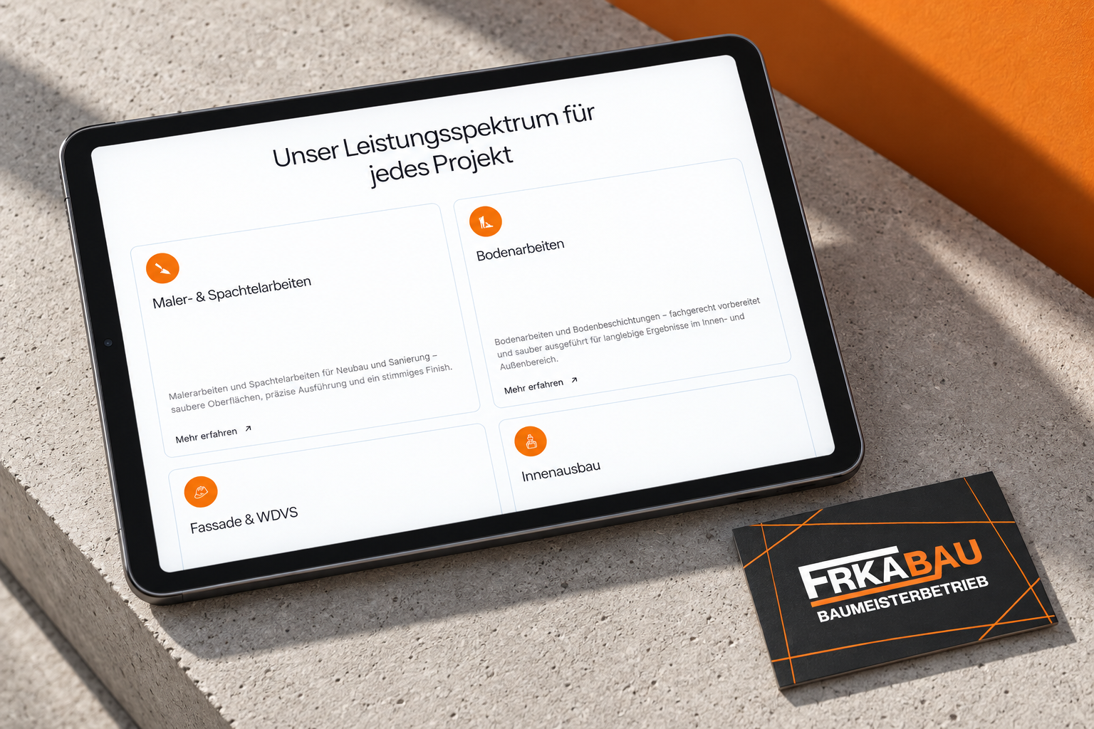 FRKA Bau – Ein Auftritt mit Fundament