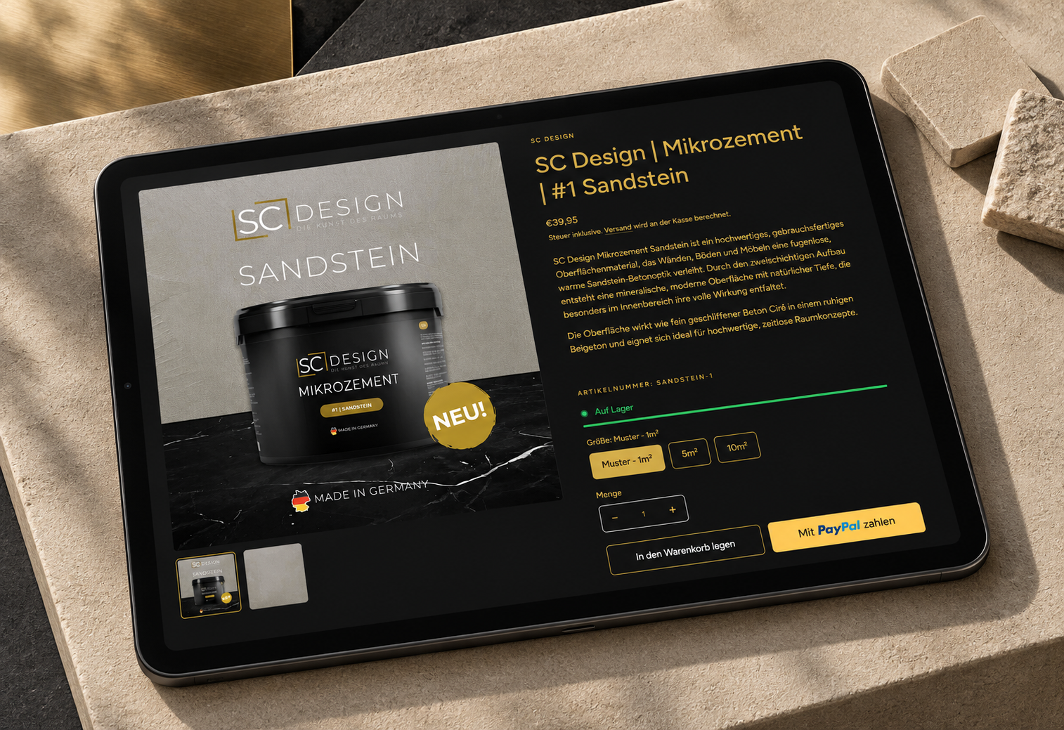 SC Design – Onlineshop für moderne Oberflächen