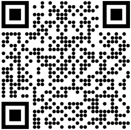 Black and white QR code on a white background.