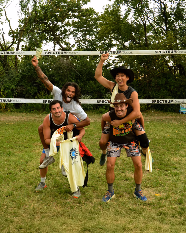 Winners from a grass tournament