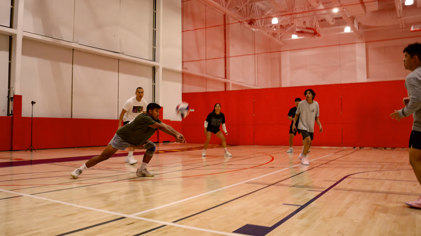 Player at a pickup volleyball event