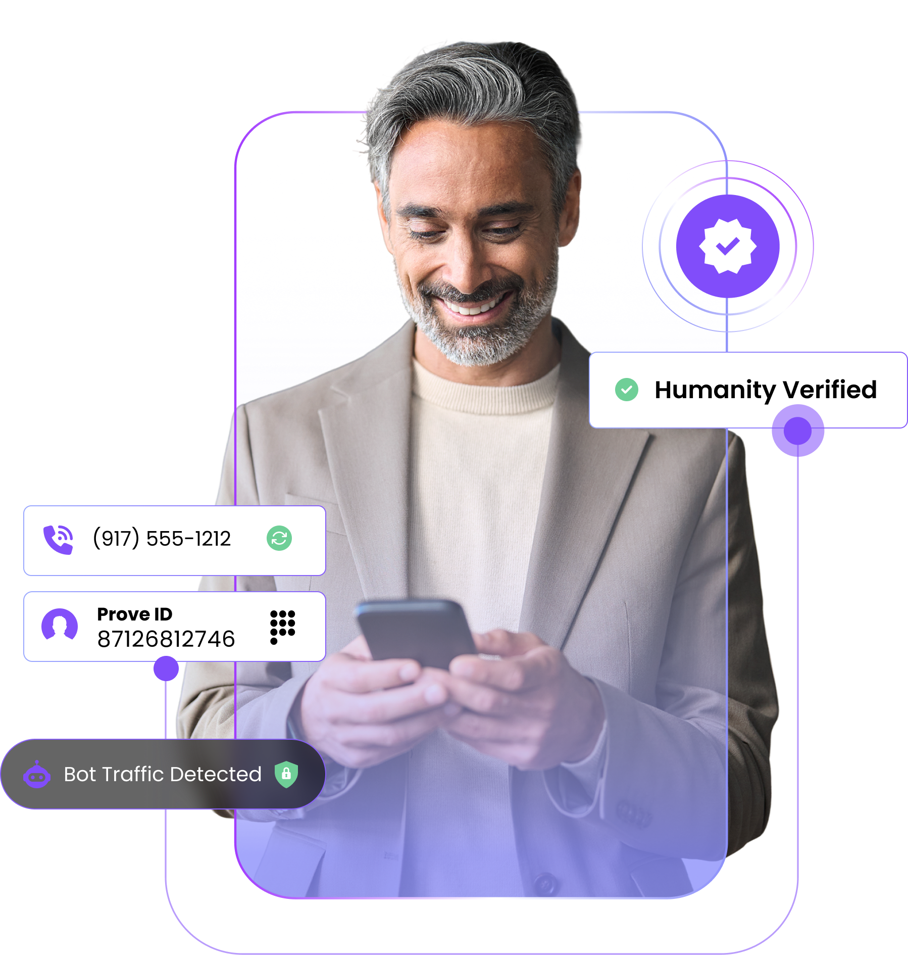 Prove Unify: Upgrade your authentication stack with passive, persistent verification that replaces clunky OTPs and recognizes users across sessions, devices, and lifecycle changes, without friction. 