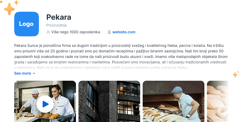 A vacancy of a baker on Jooble website