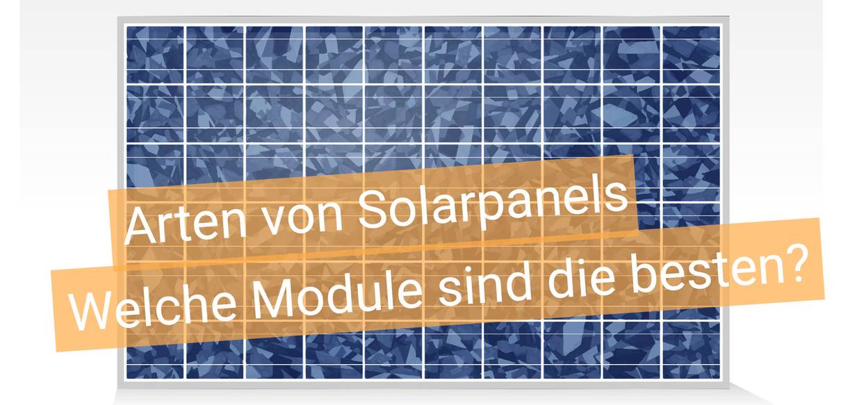 Titelbild Artikel Arten von Solarpanels - PV-Modul auf weissem Hintergrund