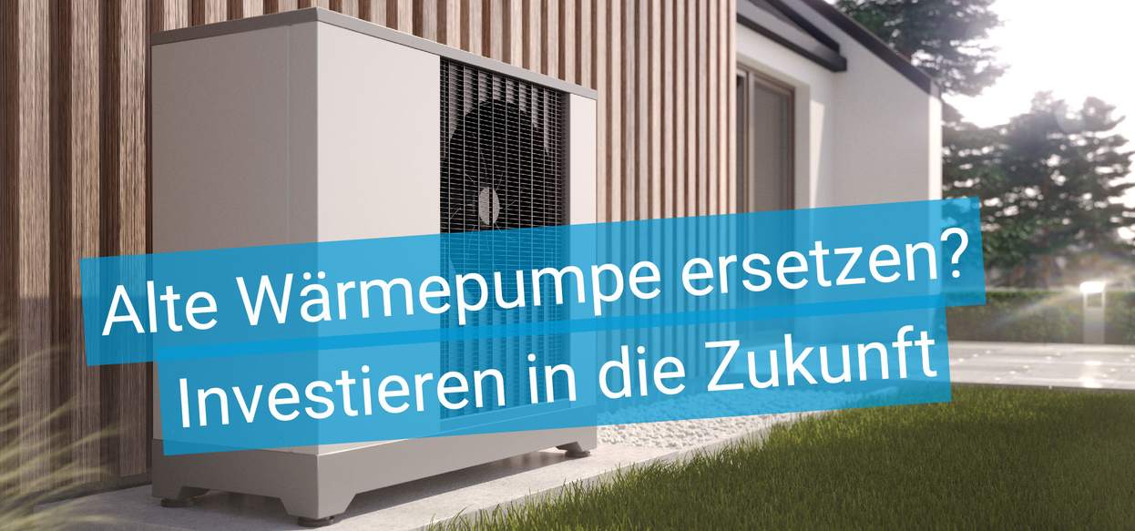 Titelbild Artikel "Alte Wärmepumpe ersetzen? Investieren in die Zukunft" - Luft/Wasser Wärmepumpe vor einer Hauswand