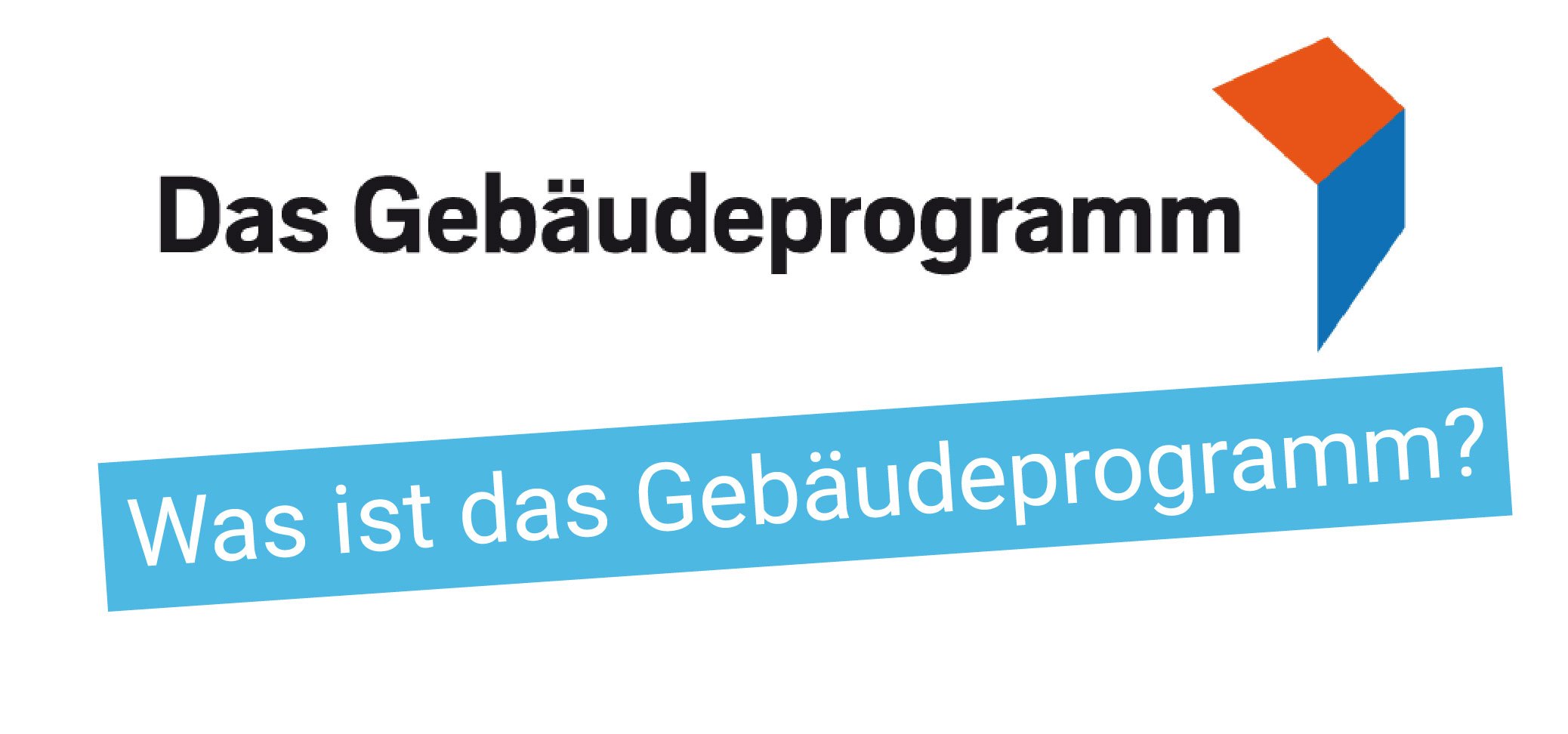 Titelbild Artikel "Was ist das Gebäudeprogramm?" - Logo des Gebäudeprogramms auf weissem Hintergrund