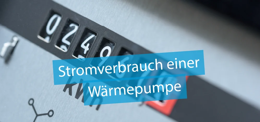 Titelbild Artikel "Stromverbrauch einer Wärmepumpe" - im Bild ein Stromzähler