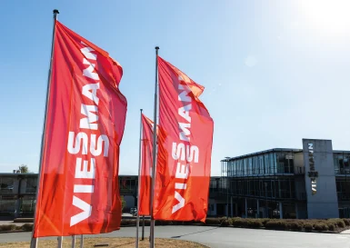 Viessmann Fahnen im Wind