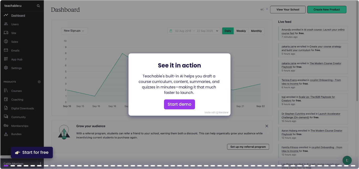 Teachable Demo Preview