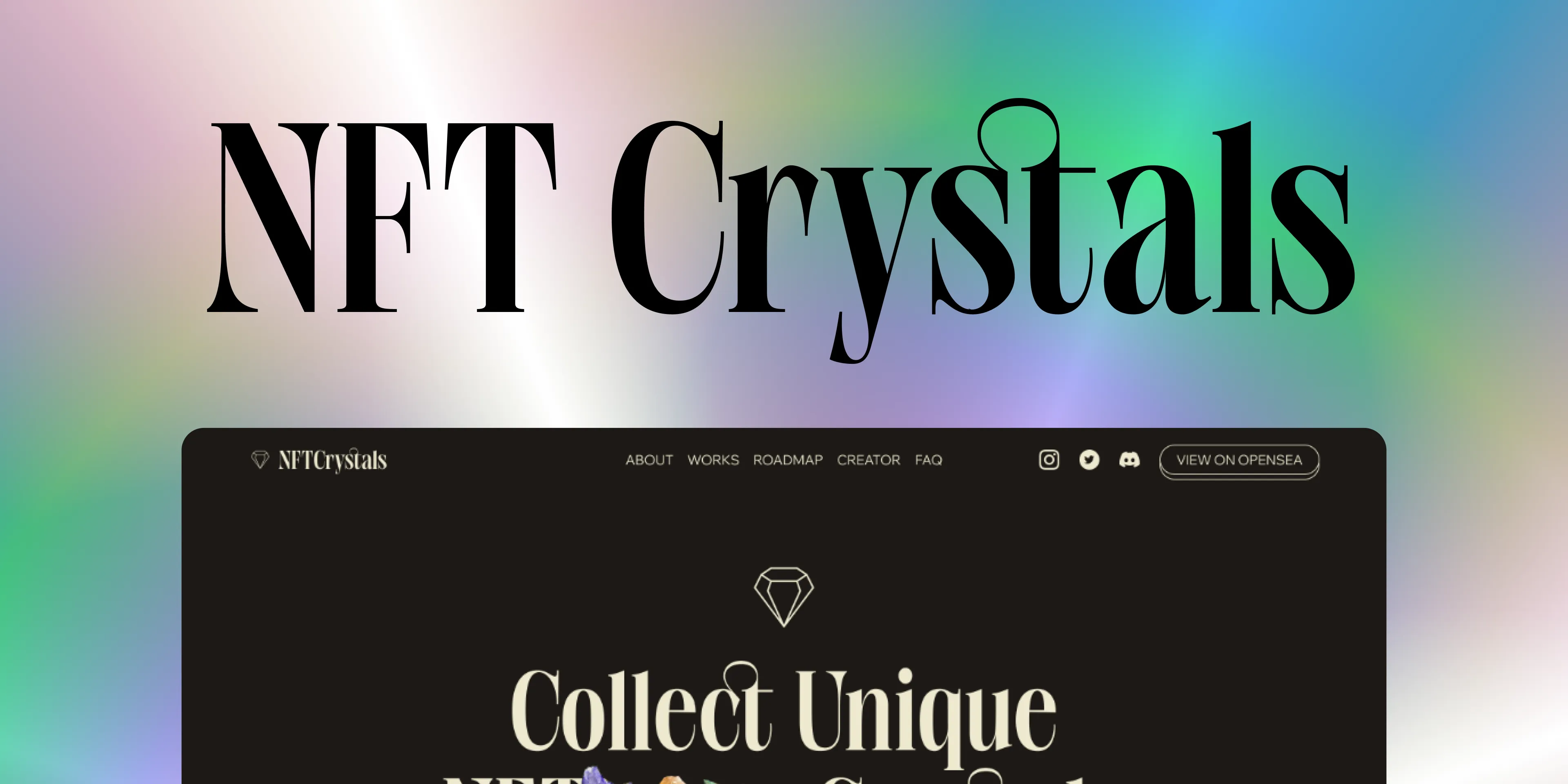 NFTCrystals - Webflow HTML Website Template