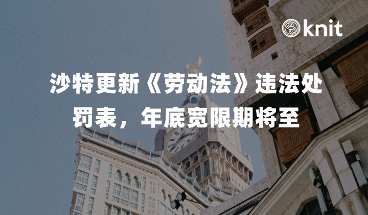 沙特阿拉伯更新《劳动法》违法处罚表，年底宽限期将至：工签排查、数字合同合规与WPS风控