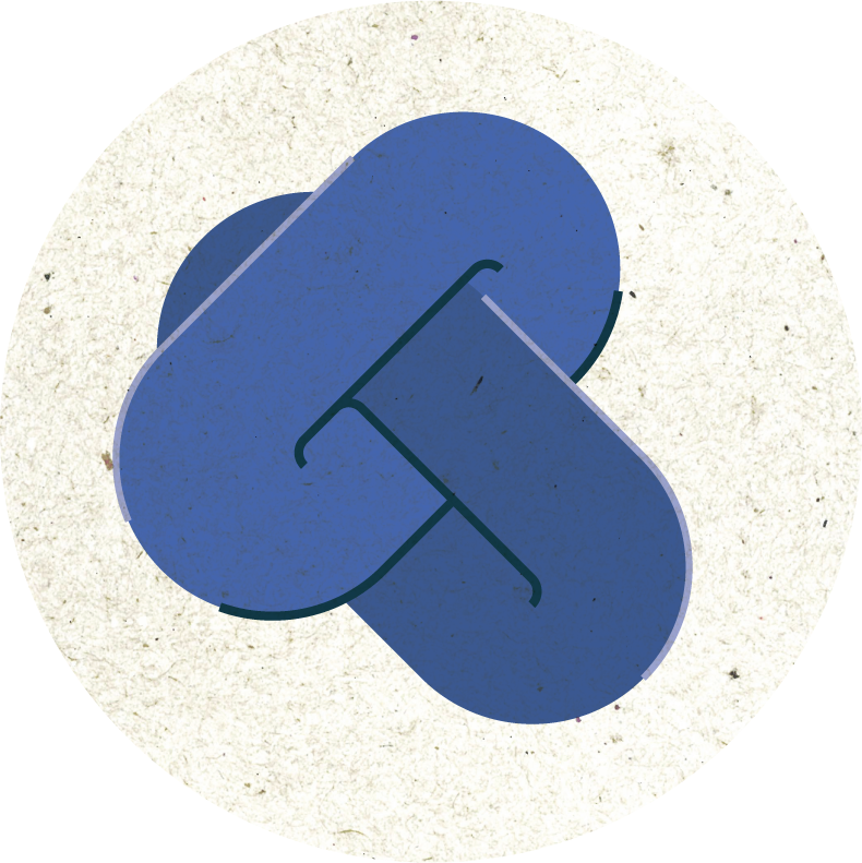 Icon illustration of two intertwined chain links, symbolising deep connections.