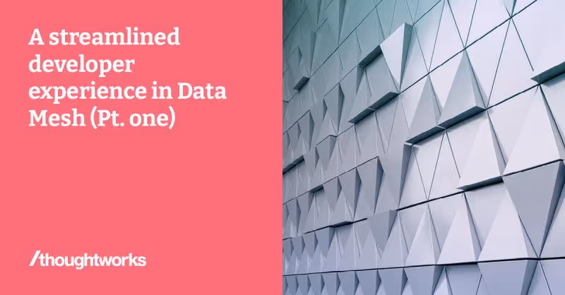 A streamlined developer experience in Data Mesh(pt. 1)