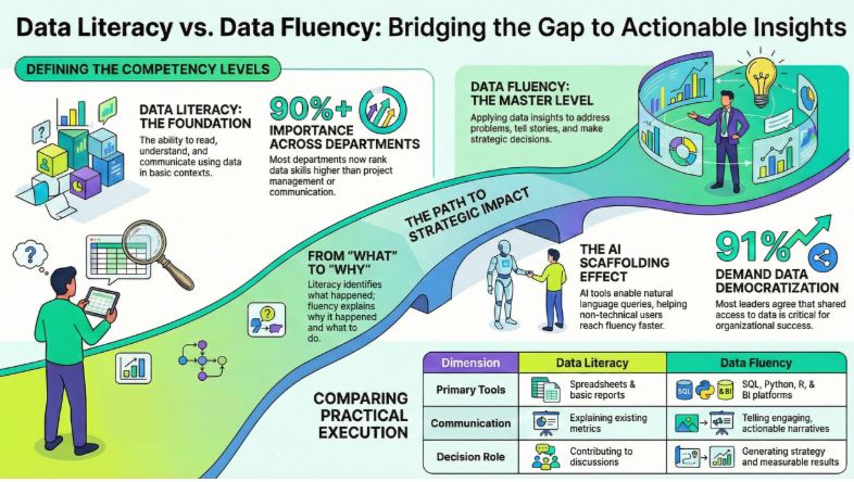 Data Fluency vs. Data Literacy: Why the Distinction Matters