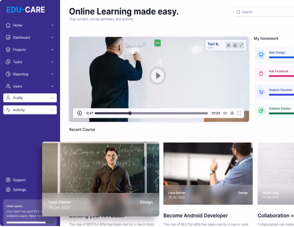 Video E-learning platform