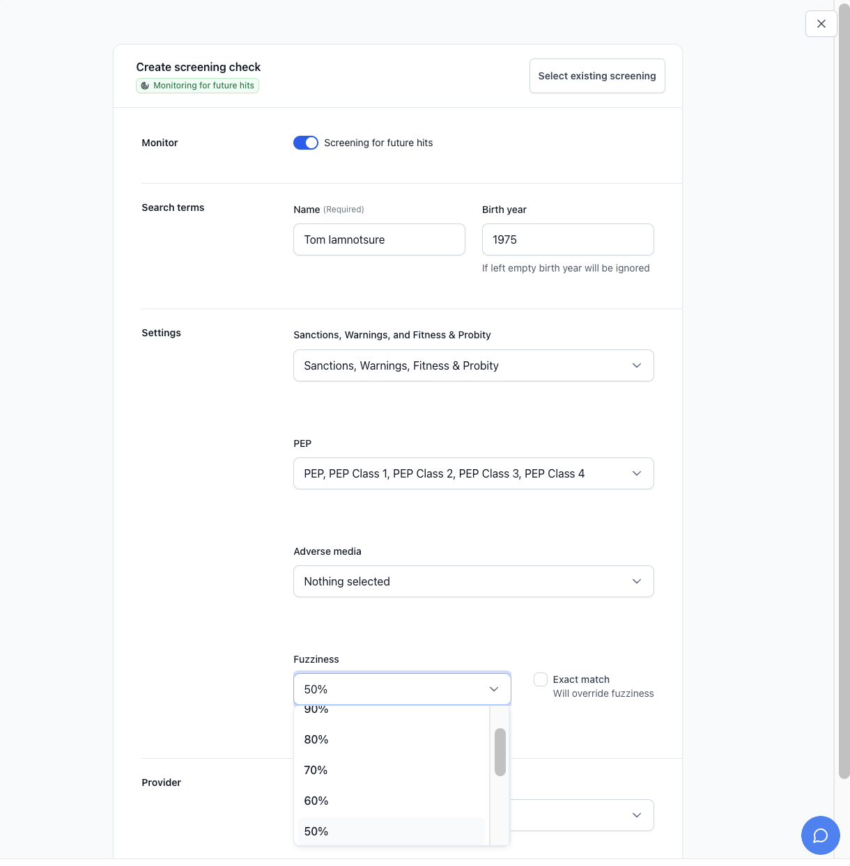 Dashboard mockup
