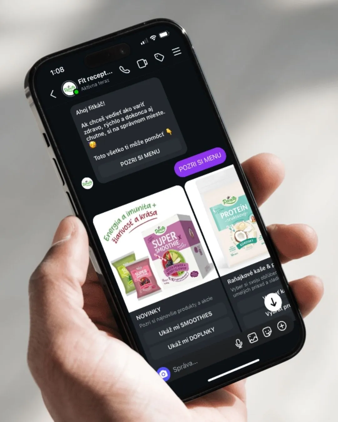 Takto vyzerá ManyChat v správach