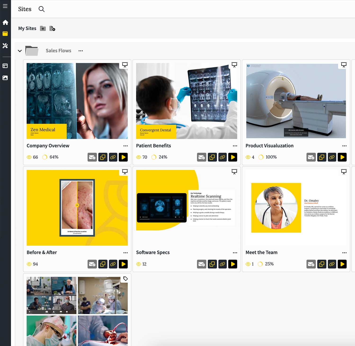 An image of a presentation library