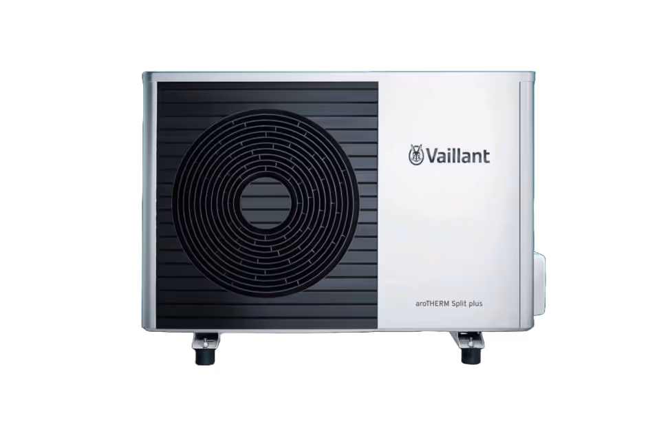 Vaillant aroTHERM Split plus warmtepomp buitenunit met ronde ventilator aan de voorkant