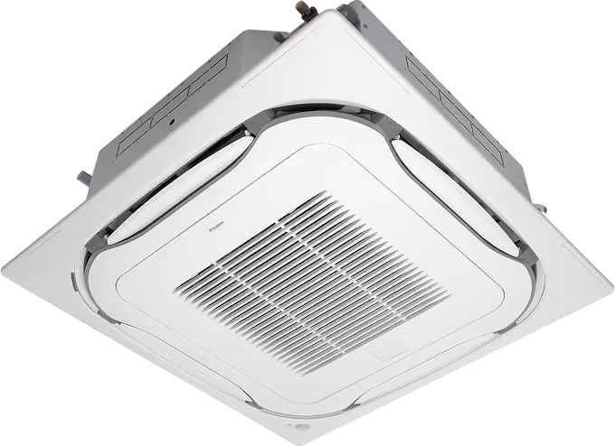 Wit cassettemodel airco voor plafondinbouw