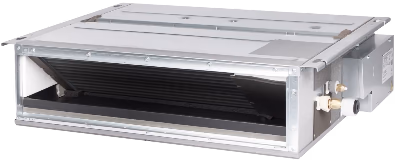 Kanaalmodel airco voor inbouw boven een verlaagd plafond