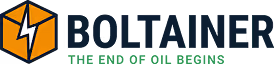 Logo van Boltainer met de slogan The end of oil begins