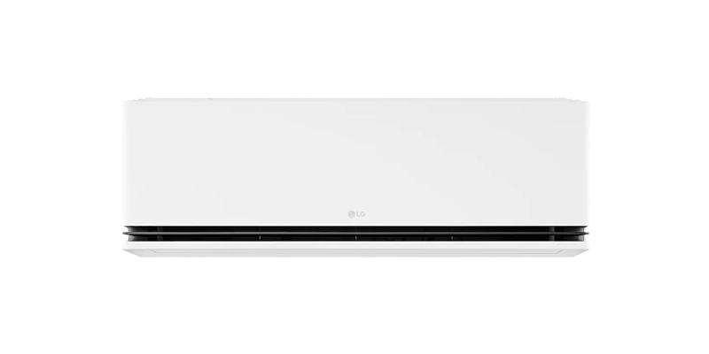 LG AI Air Deluxe airco, wit wandmodel met dubbele uitblaaslamel, vooraanzicht