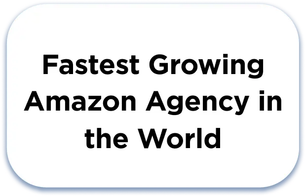The words fastest growing amazon agency in the world.