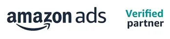 Two logos of amazon, verified partner and verified partner.