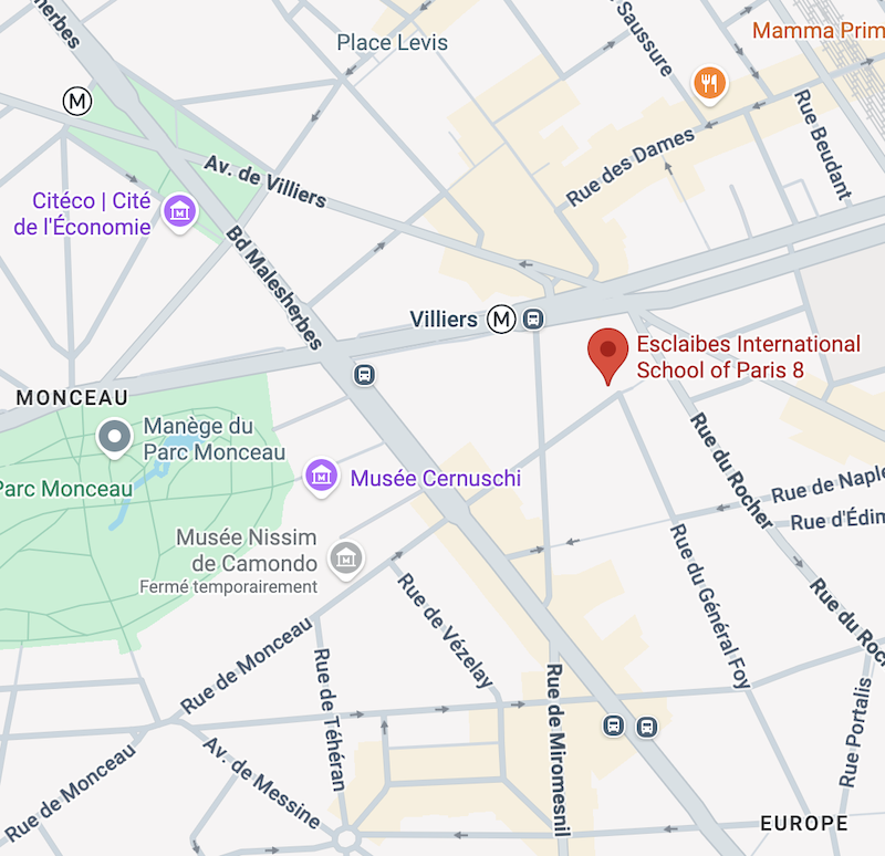 Plan d'accès à notre école montessori bilingue internationale : Esclaibes International Schools