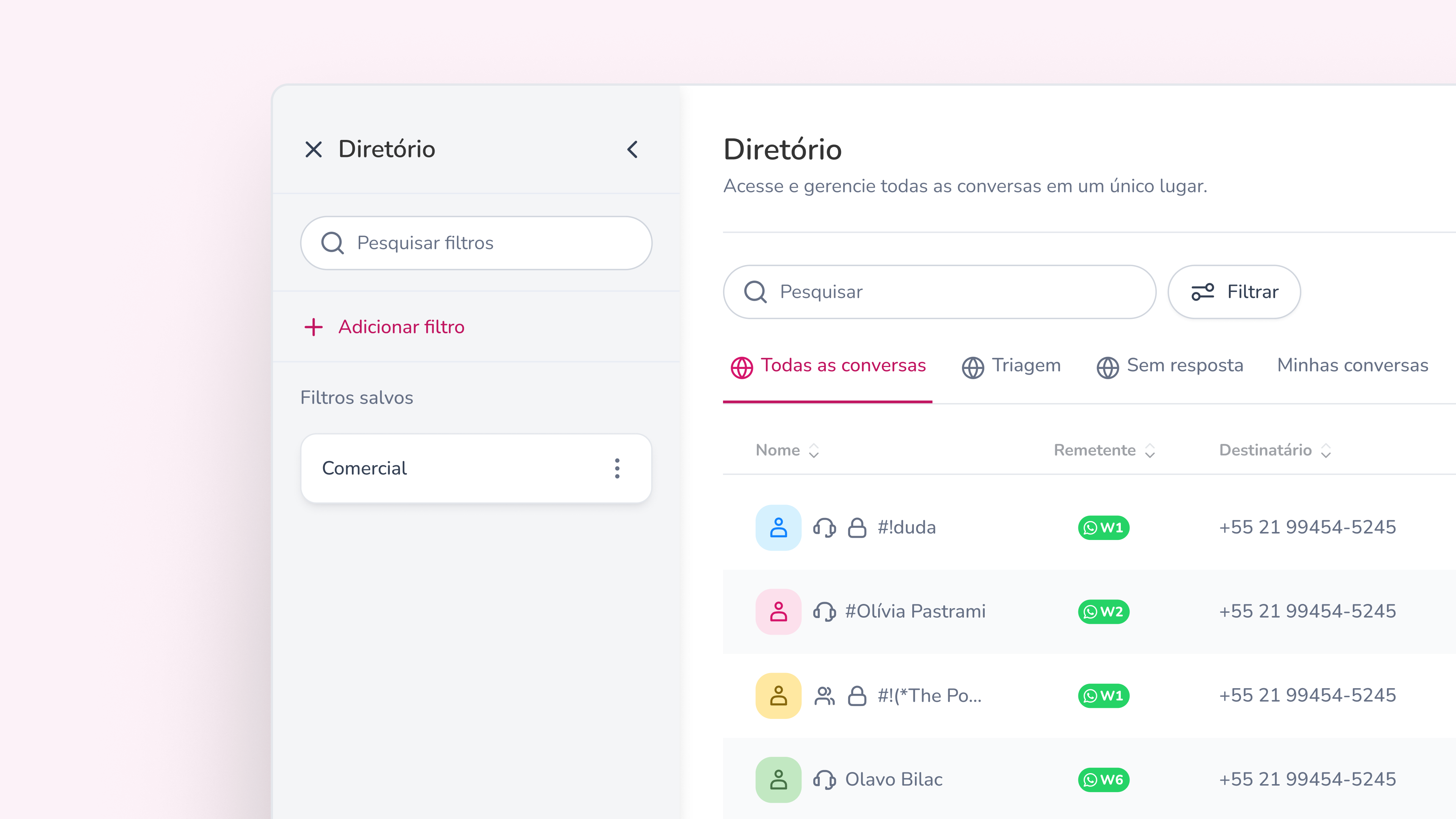 Filtros salvos no Diretório: salve suas buscas e continue de onde parou