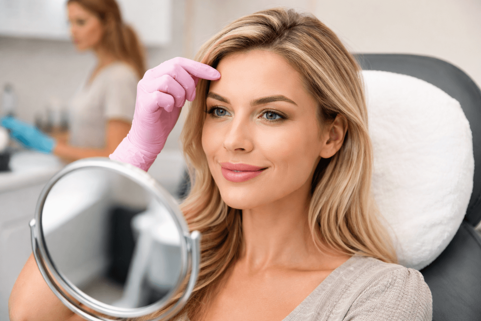 Botox results timeline chart for patients in Charlotte, North Carolina showing day 1, day 3, and two-week progress