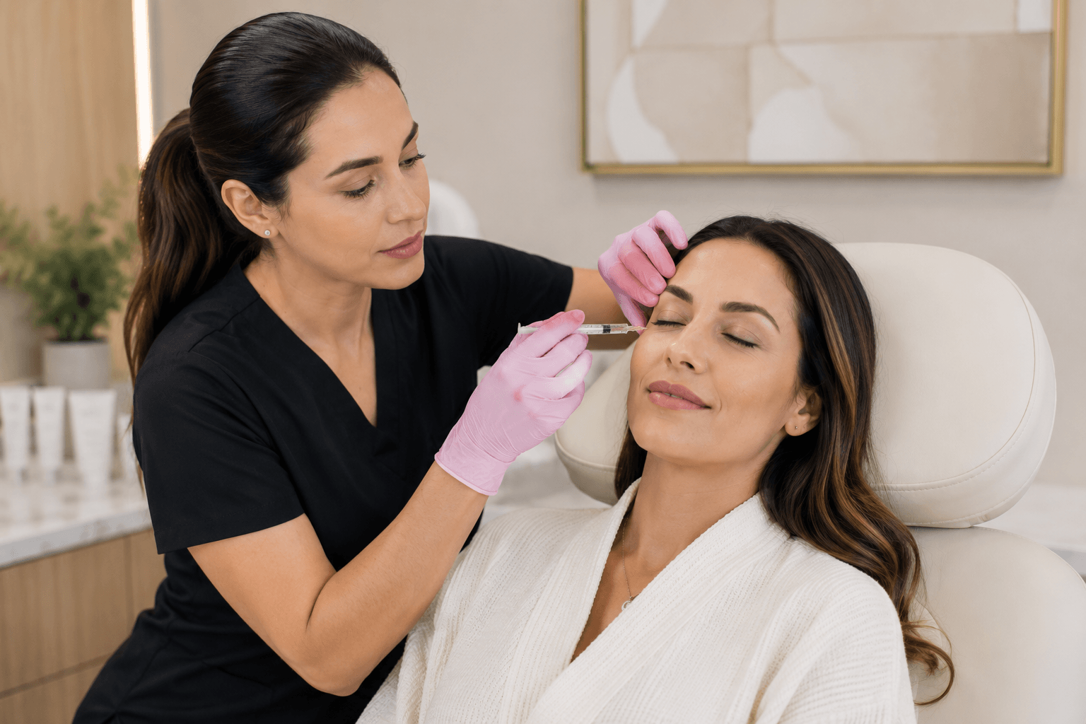 Patient receiving Botox treatment at a medspa in Baton Rouge, Louisiana
