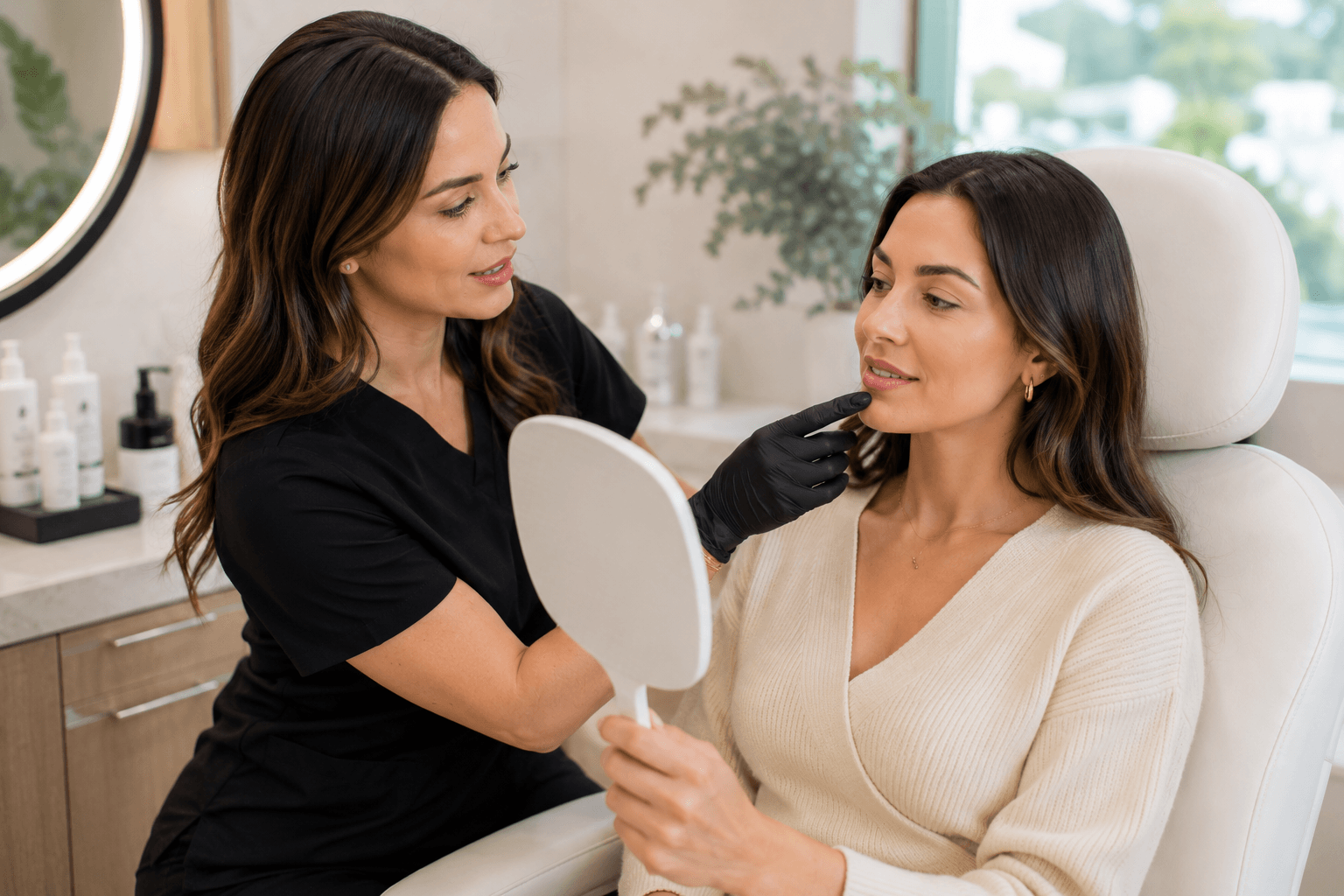 First time lip filler patient consultation in Baton Rouge, Louisiana