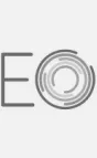 Logotipo con las letras 'EO', donde la 'O' está diseñada con múltiples líneas concéntricas y pequeños círculos.