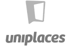 Logotipo de Uniplaces con un icono de llave encima del texto.