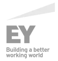 Logotipo de EY con las letras grandes E y Y en color gris oscuro.