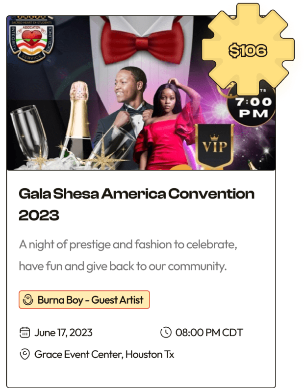 The newly proposed/redesigned event listing card