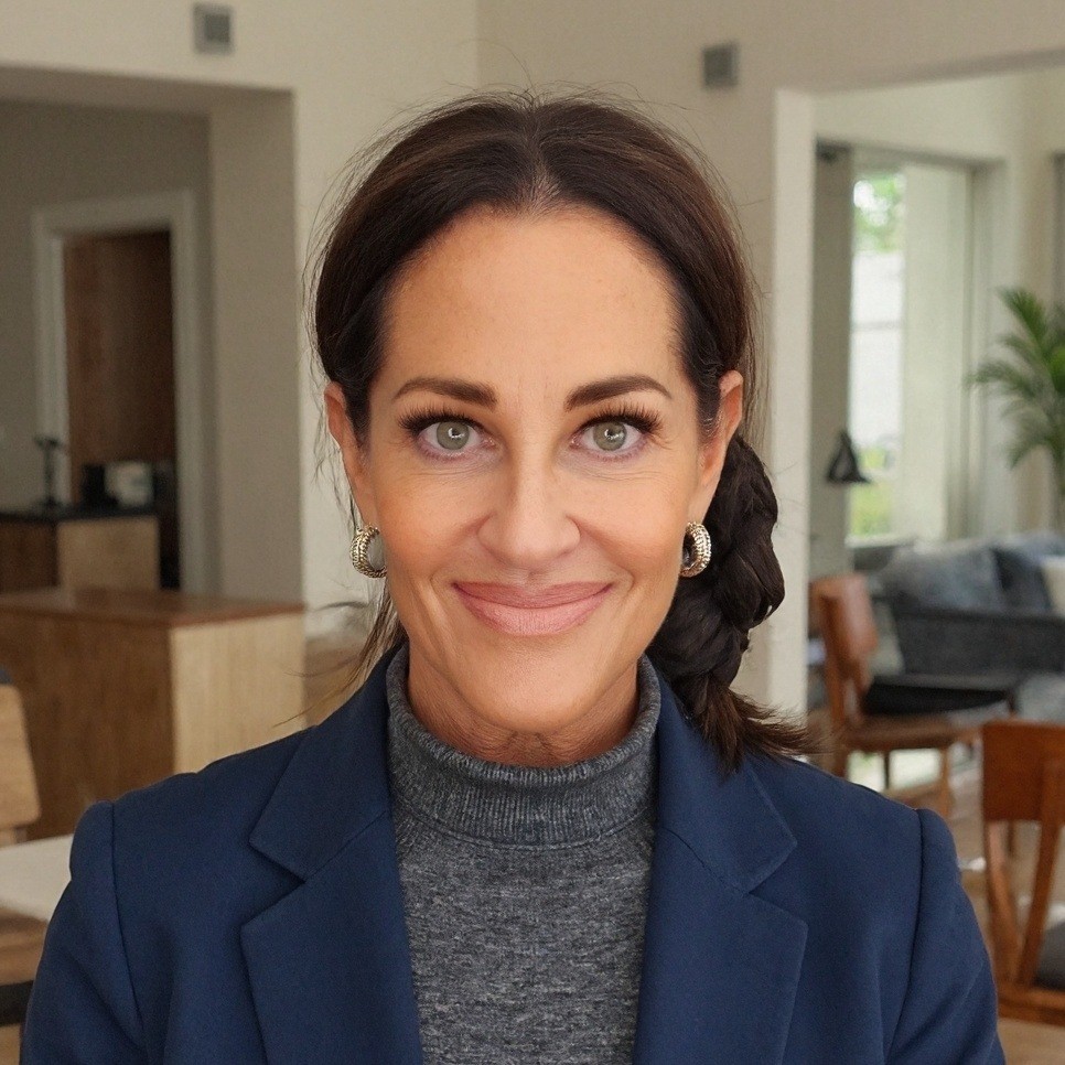 Lisa King in a blue blazer