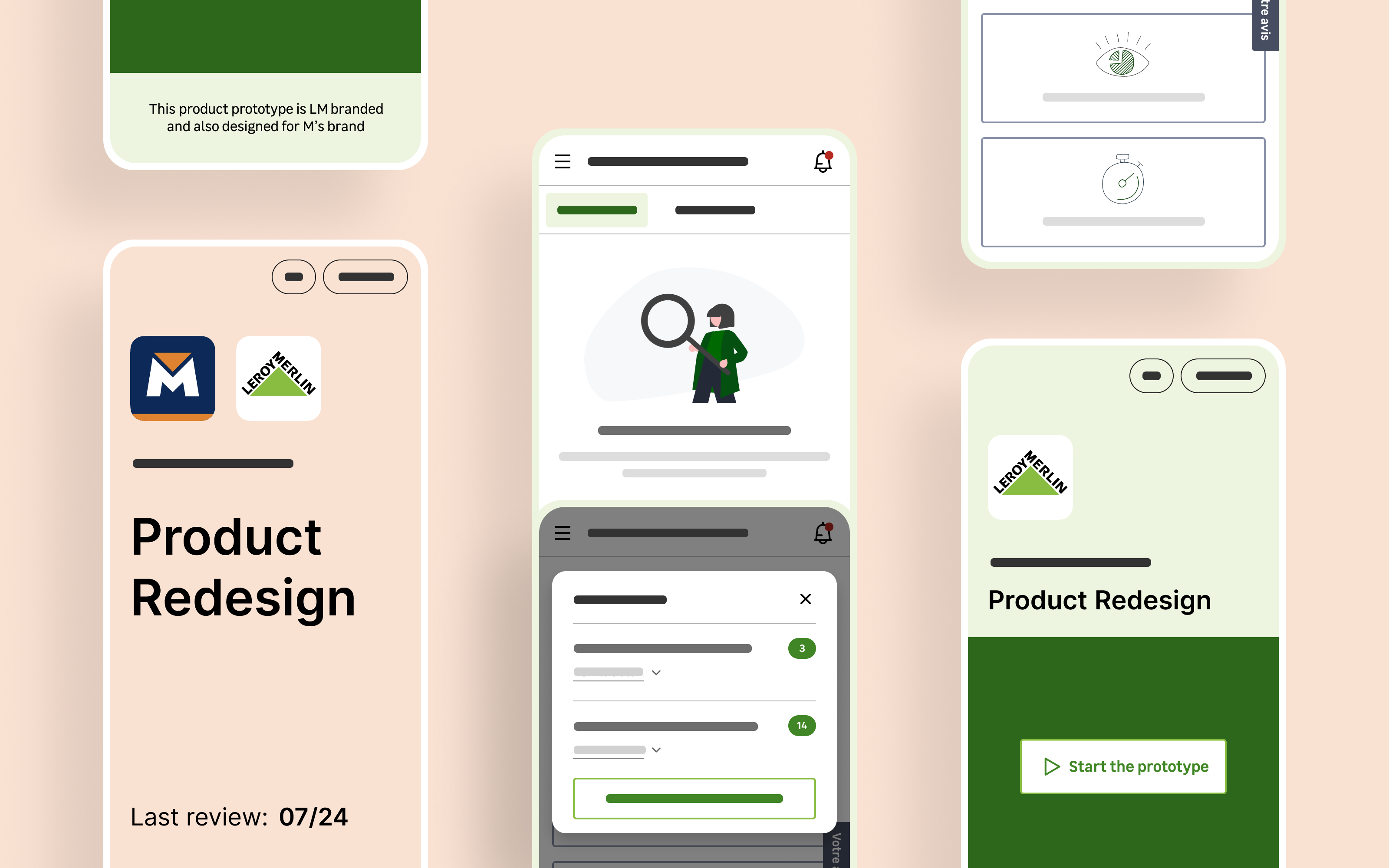 Adeo's mockups