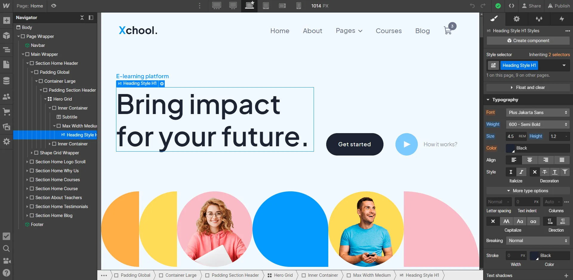 Text Instructions - Xchool Webflow Template