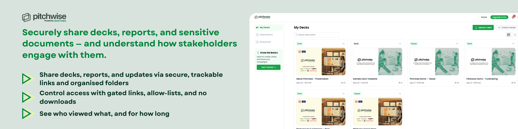 Pitchwise Series A startup fundraising tool