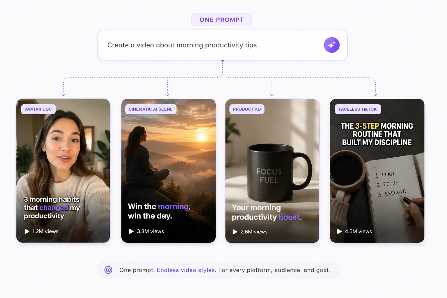 Choosing an AI voice and visual style in Zebracat