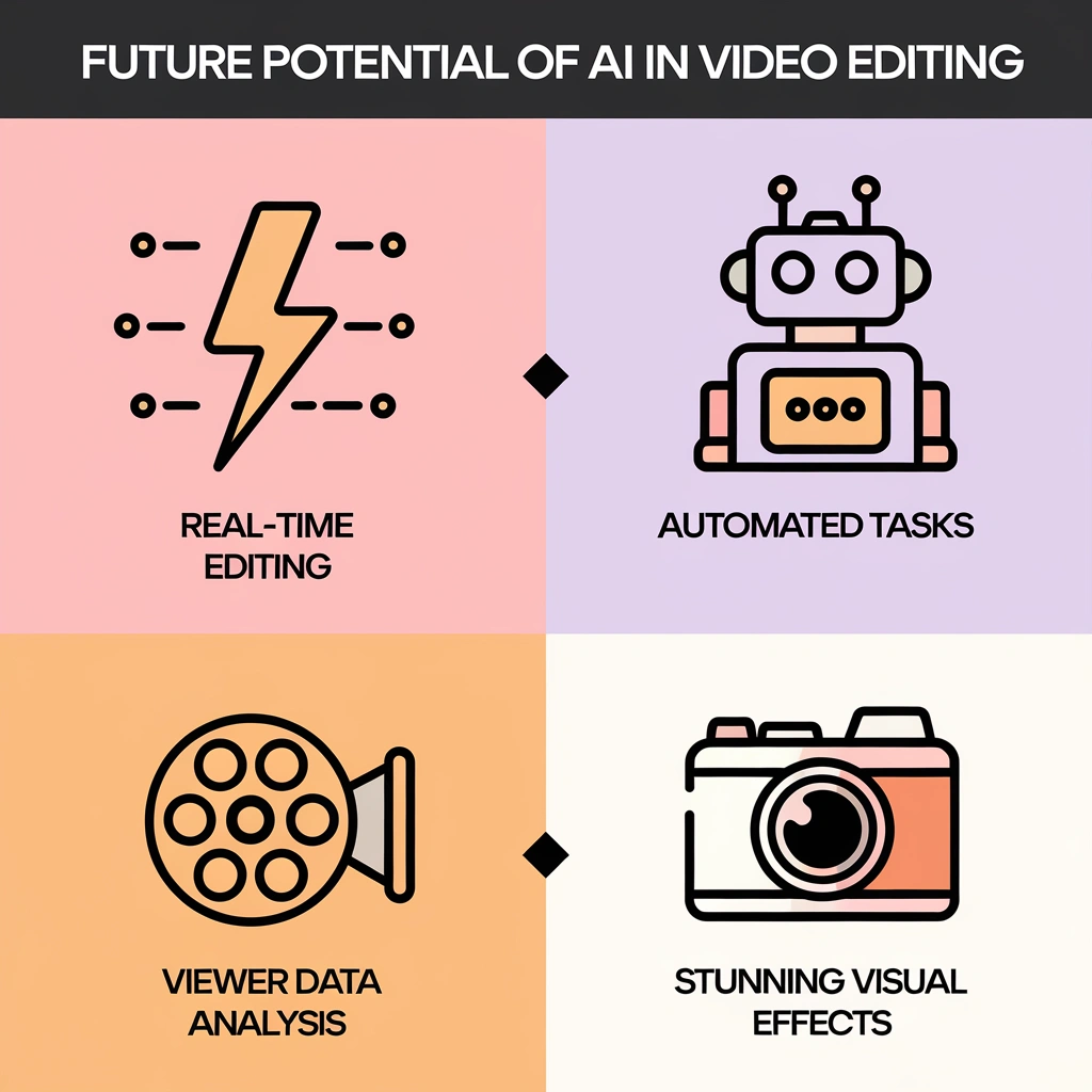 Infographic on AI's future in video editing.