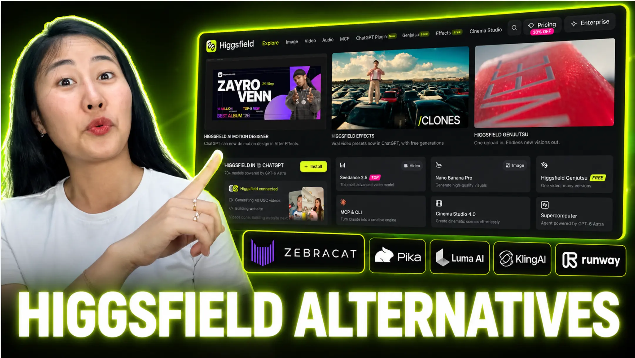 9 Best Higgsfield Alternatives in 2026 (Tested) | Zebracat