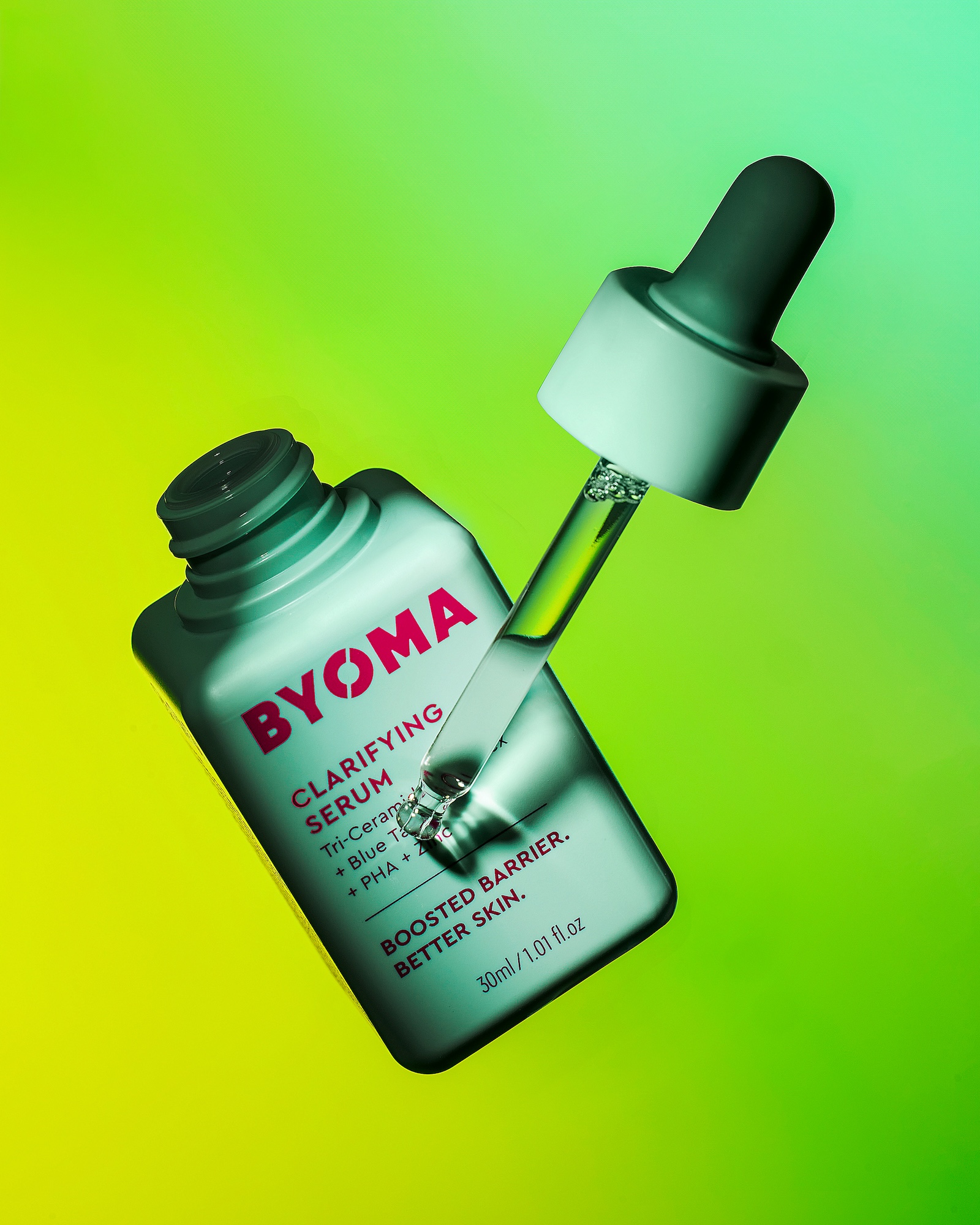 A bottle of Byoma Clarifying Serum.