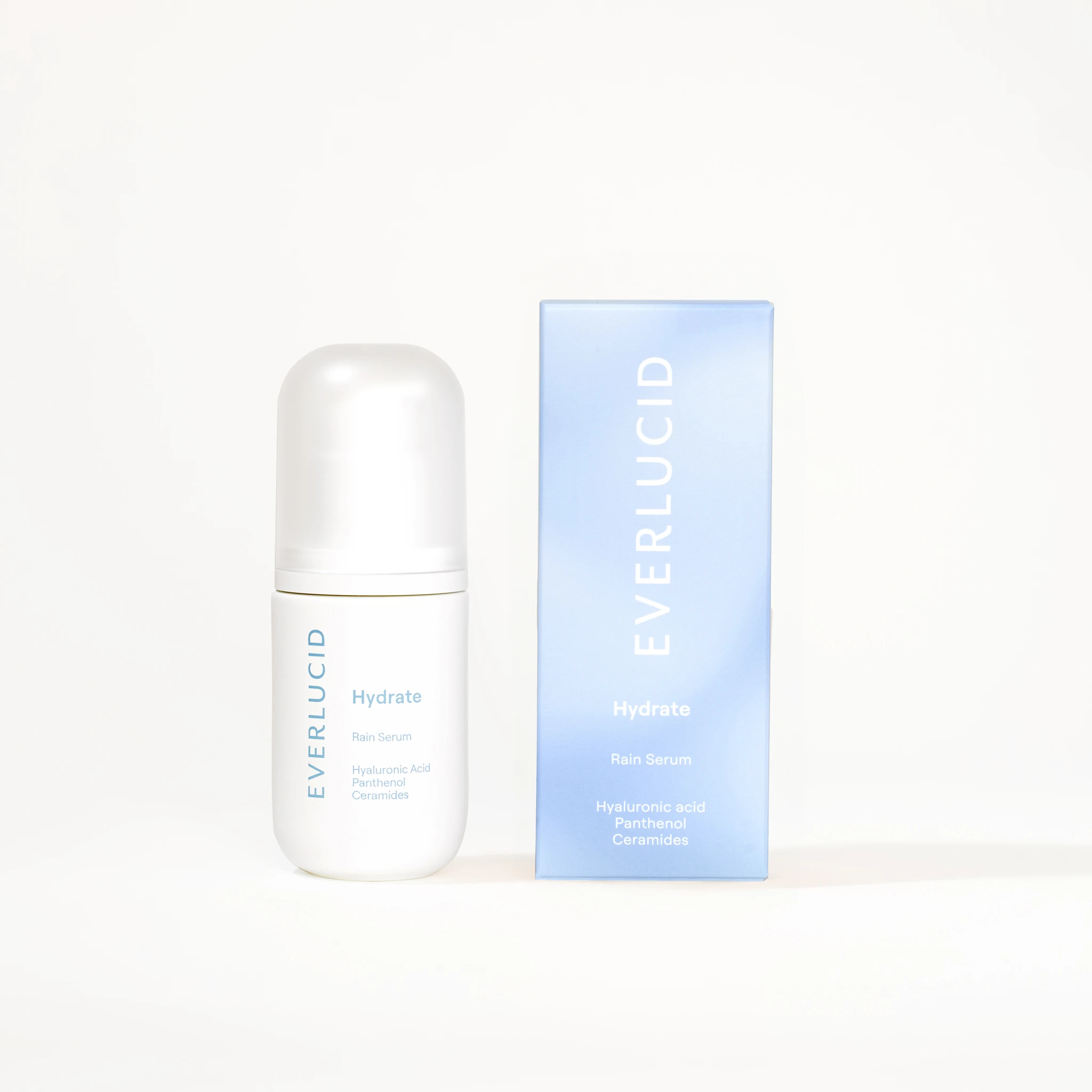 A bottle of Evelyn hydrate next to a box of the same product.